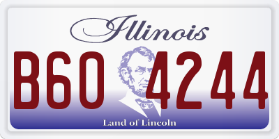 IL license plate B604244