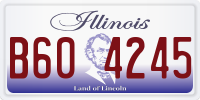 IL license plate B604245