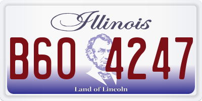 IL license plate B604247