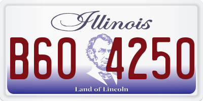 IL license plate B604250