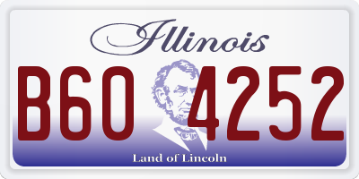 IL license plate B604252