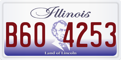 IL license plate B604253
