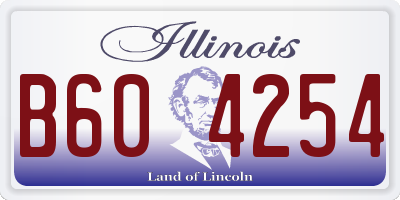 IL license plate B604254
