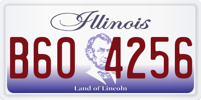 IL license plate B604256