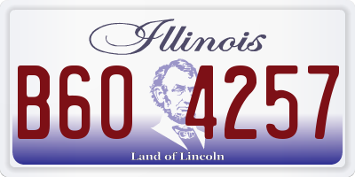 IL license plate B604257