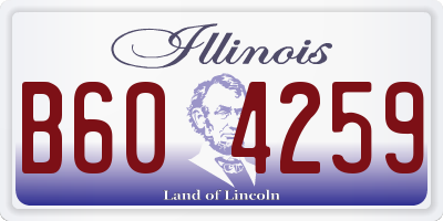 IL license plate B604259