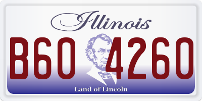 IL license plate B604260