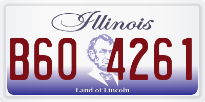 IL license plate B604261