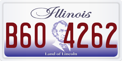 IL license plate B604262