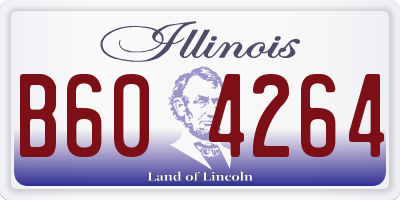 IL license plate B604264