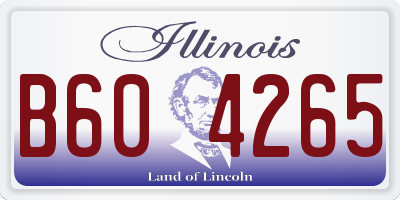 IL license plate B604265