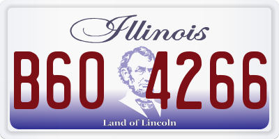IL license plate B604266