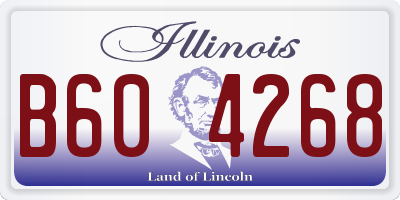 IL license plate B604268