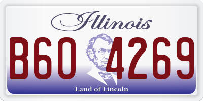 IL license plate B604269
