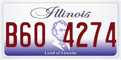 IL license plate B604274