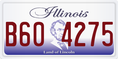 IL license plate B604275