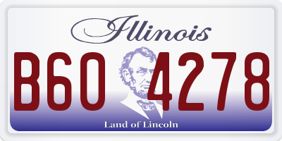 IL license plate B604278