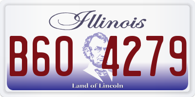 IL license plate B604279