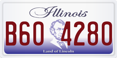 IL license plate B604280