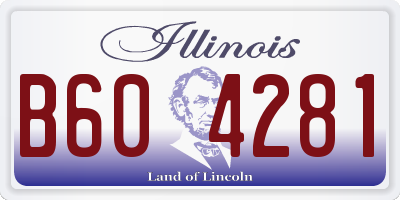IL license plate B604281