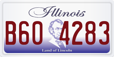 IL license plate B604283