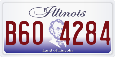 IL license plate B604284