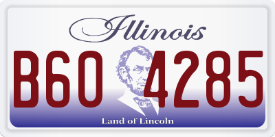 IL license plate B604285