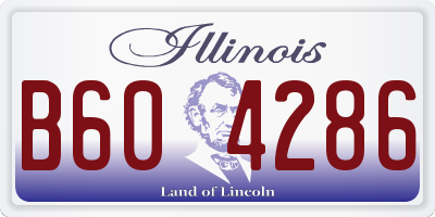 IL license plate B604286