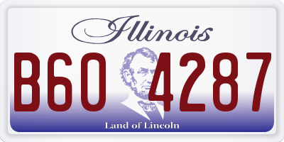 IL license plate B604287