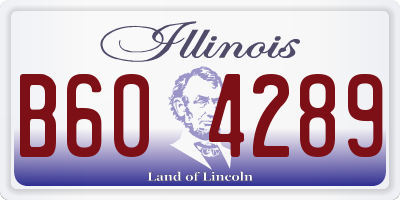IL license plate B604289