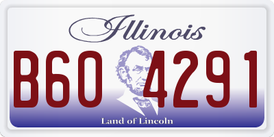 IL license plate B604291