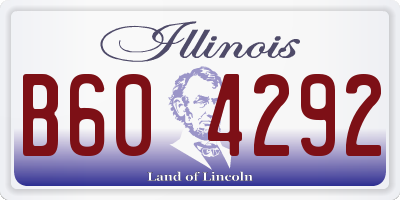 IL license plate B604292