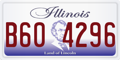 IL license plate B604296