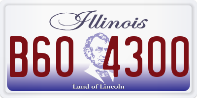 IL license plate B604300
