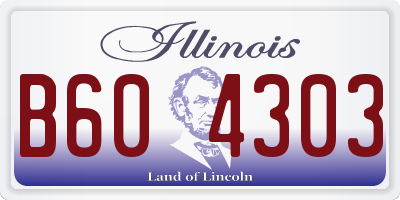 IL license plate B604303