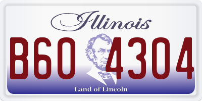 IL license plate B604304