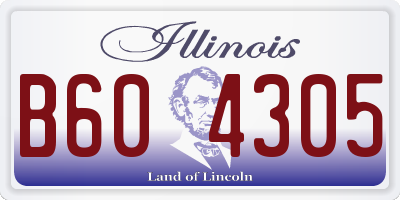 IL license plate B604305