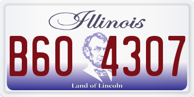 IL license plate B604307
