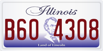 IL license plate B604308