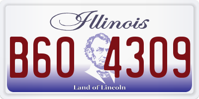 IL license plate B604309