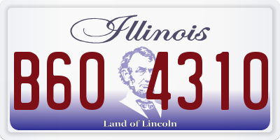 IL license plate B604310