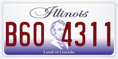 IL license plate B604311