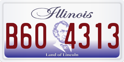 IL license plate B604313