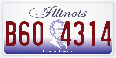 IL license plate B604314