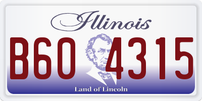 IL license plate B604315