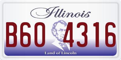 IL license plate B604316