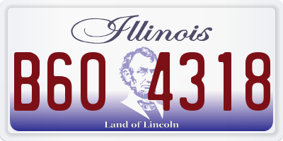 IL license plate B604318