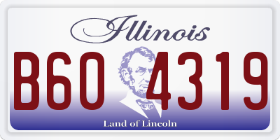 IL license plate B604319