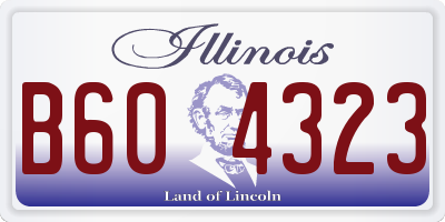IL license plate B604323