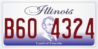 IL license plate B604324